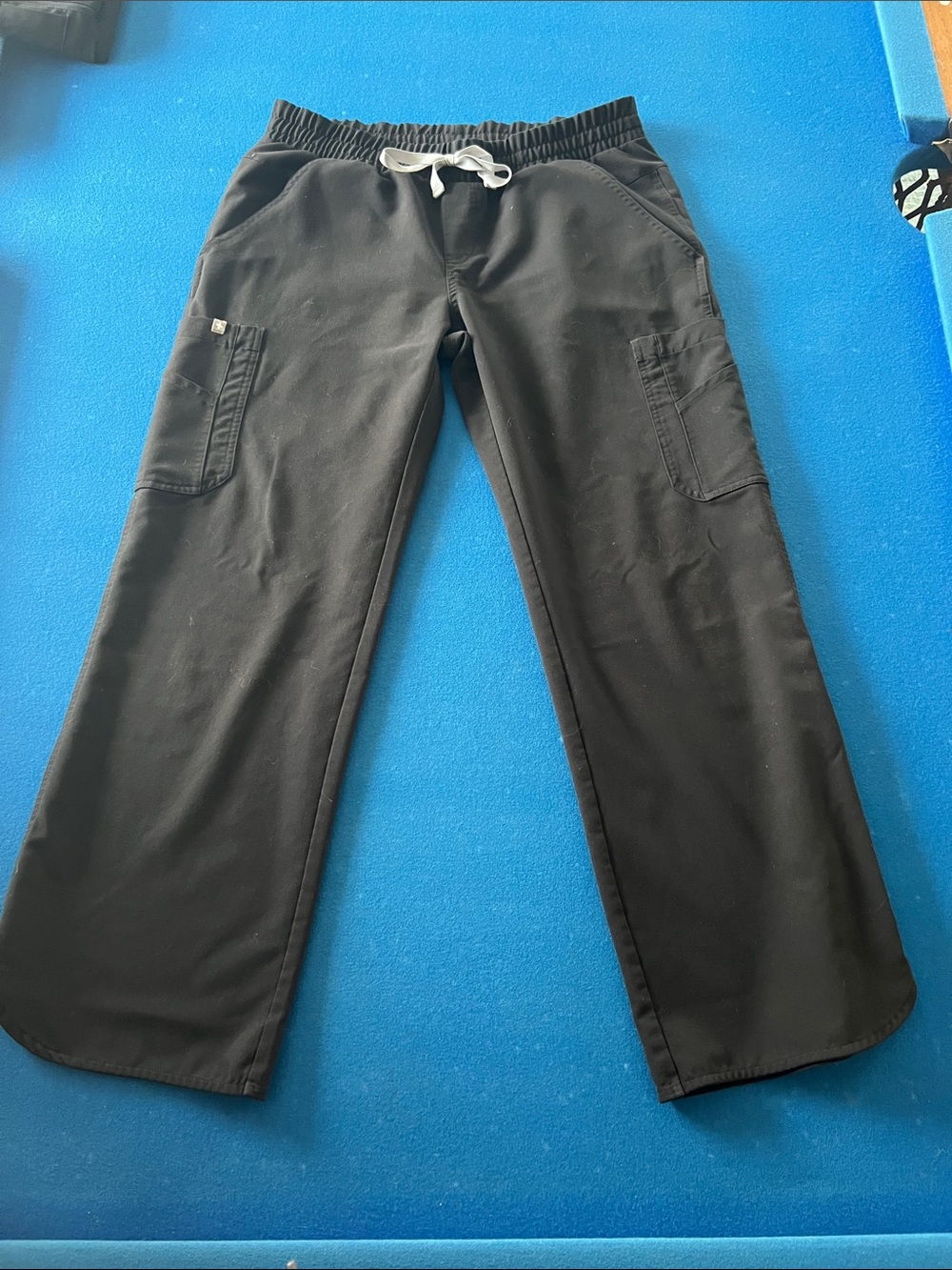 Womens Black Drawstring Cargo Pants